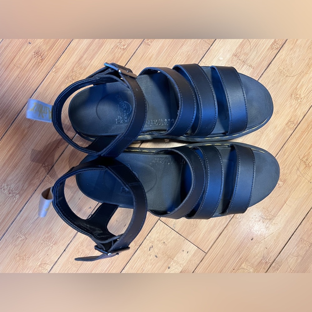 Dr. Martens Black Chunky Strappy Sandals